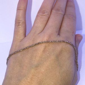 8" Sterling Silver Diamond Cut Wheat Chain Bracelet